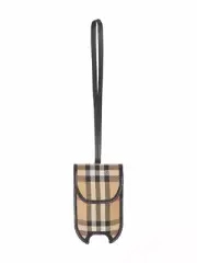 Authentic NEW BURBERRY UNI Beige Check Hand Sanitizer Travel Case Holder Pouch