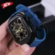 橡樹AP改裝錶帶 適用 Apple watch錶帶 S8 7 SE 6 5 代保護殼 矽膠錶帶44mm 45mm