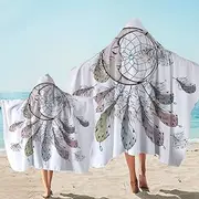 Sleepwish Dream Catcher Beach Towel Bath Wrap Towel Hooded Beach Towel Bath Hoodie Towel