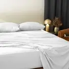 Morrissey Super King Bed Fitted Sheet Set 400TC Luxe Soft Bamboo/Cotton Snow