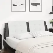 Headboard Cushion White and Black 152 cm Queen Faux Leather vidaXL