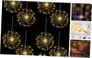 8 Pack Firework Lights Led Copper Wire Star String Lights 8 Modes Battery