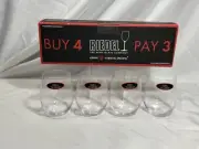 Riedel The Wine Tumbler Clear Glasses Grape Varietal Specific 4” Tall Set of 4