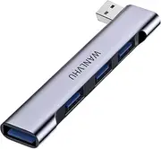 USB Hub for Laptop 4-Port, Portable USB 3.0 Hub USB Splitter, USB Multiport Adapter Expander for MacBook Air/Pro, Laptop, PC, Keyboard, Flash Drive, Mobile HDD (USB Hub for Right)