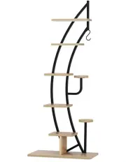 [Artiss] Plant Stand 6 Tier Ladder Corner Shelf in Black