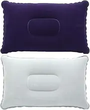 LIURFLNC Pack of 2 Inflatable Pillow, Travel Pillow, Inflatable Neck Pillow, Camping and Travel Air Cushion, Ultralight Soft Cushion Inflatable for Outdoor Travel Walls Hotel Aeroplane Sand Beach