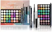 EnMart All-in-One Makeup Set for Women - Travel Cosmetic Starter Kit With Eyeshadow Palette, Mascara, Eyebrow Pencil, Brush - Essential Bundle