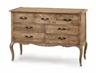 French Provincial Furniture Home Living Natural Oak Chest with 7 Drawers