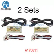 2 Sets Zero Delay Arcade USB Encoder PC to Joystick For MAME Fight Stick Control
