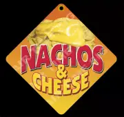 NACHOS Diamond Concession Sign - Trailer, Restaurant 12" x 12" 2 sided
