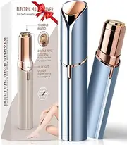 Facial Hair Removal for Women, Painless Womens Facial Hair Remover, Lipstick-Sized, USB Rechargeable, Facial Hair Remover for Upper Lip,Chin,Peach Fuzz,Mustache (Blue)