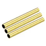 Brass Round Tube 11mm OD 1mm Wall Thickness 100mm Length Pipe Tubing 3 Pcs