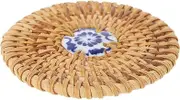 RHAIYAN Vintage Rattan Weaving Coaster Placemat Cup Mats Pad Drink Tea Table Mat Kitchen F24 22 Specific