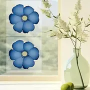 Window Fly Paper for Indoors Sticky,Fly Trap Indoor Non-Toxic & Odorless,Window Sunflowers Decoration Design Sticky Fly Trap Fly Tape 20 Pack (Blue Lily)