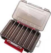"Abbraccia" Double Sided Bait Box Clear Lightweight Bait Management Organizer Tackle Storage Tray, black