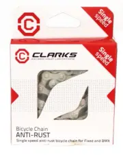Clarks Anti Rust Singlespeed Chain — 112 Links / Silver — AUS STOCK — Bike BMX
