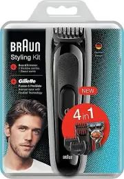 Braun Styling Kit 4 in 1 Hair and Beard Trimmer For Men SK3000