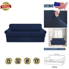 Stylish T-Cushion Sofa Protector – 4-Piece Stretchy Cover Set for 72"-90" Sofas