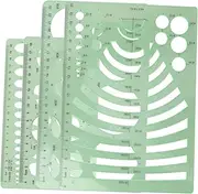 KAILIKETIY 4pcs Drawing Template Ruler Multi Drawing Templates Geometric Stencils Drawing Ruler Architectural Map Circle Stencil Drafting Drawing Stencils Scale Ruler Geometric Tools The Pet