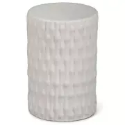 US SELLER - White Porcelain Chinese Bamboo Motif Porcelain Stool