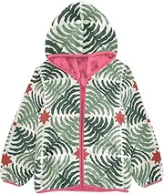 [GuoChe] Boys Fall Fleece Jacket Merry Christmas Green Trees Red Children Coats For Toddler Boys Peach Zip Sweatshirt 3-10T