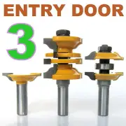3 pc 1/2" Shank Ogee Entry & Interior Door Matched R&S Router Bit Set S