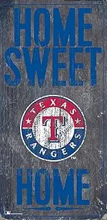 MLB Texas Rangers Unisex Texas Rangers Home Sweet Home Sign, Team Color, 6 x 12