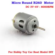 DC 3V 5V 6V 8000RPM Long Shaft Micro Round R260 Motor RC Toy Car Boat Fan Model