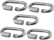 COSMEVIVI 5pcs Stainless Steel Connecting Ring Link Connectors Stainless Steel Link Connectors Metal Heavy Duty Link Connectors Quick Link Connectors Chain Connector Threaded Link Connectors