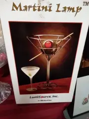 Vtg 1993 David Krys Iconic Martini Lamp Retro Olive Martini Lamp New In Box