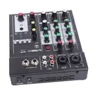 (US PLUG)Mixer Sound Board Console USB Display 4 Channel Mixing Console For ID