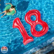 HyDren 48 Inch Inflatable Number Pool Float - Giant Balloon Style Birthday Po