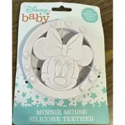 Disney Baby Minnie Mouse Pink Silicone Teether, 100% Food Grade Silicone