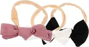MOBUTOFU 3pcs Bow Headbands Cute Hair Accessories for Elastic Hairbands for Parties Birthdays Family Gatherings present Option for Newborns