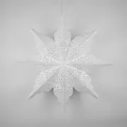 Quasimoon 29 Inch Bright White Holiday Moroccan Snowflake Paper Star Lantern,...