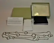 NIB $995 Auth David Yurman Infinity Station Sterling 44" Necklace w/pearls 63g