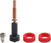 Upgraded High Flow 0.4mm Trimetal Nozzles Hardened Steel/Copper/Titanium Compatible with REVO Hotends and Extruders Comes with 2PCS Silicone Sleeve