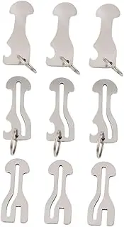 [FUNOMOCYA] 1Set Trolley Token Keychain Shopping Cart Token Holder with Keyring Bottle Opener Metal Keychain for Supermarket Use Easy to Carry and Practical