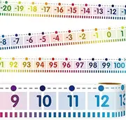 Number Line for Classroom Wall Bulletin Board Border Rainbow -20 to 100 Classroom Decoration 36ft 1 Roll Math Classes Decor