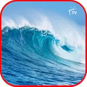 Blue Ocean Waves: 4K Ultra HD Screensaver with Calming Sounds for Fire TV & Sleep