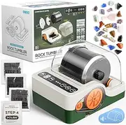 Professional Low Noise Rock Tumbler Machine, Stone Polishing Machine Set with Noise Insulation for Children, Adults and Stone Collector, 3-Speed Motor & 9-Day Timer, Geology Hobby Toy Gift