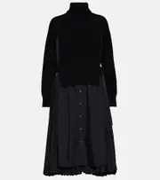 [Sacai] Sacai Turtleneck midi dress AU 10 black