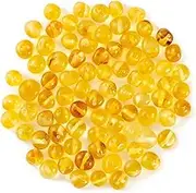 Baltic Amber Loose Bead with drilled Hole - 3 Grams - 6-8 mm - Polished Lemon