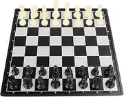 Chess Game - 32cm Chess Board Set-Black and Whit Pieces with Checkerboard Magnetic Chess Set