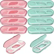 10 Pieces Travel Dental Floss Case-Micro Floss ToothPicks-Portable Flosser Picks Cases Contains Floss Stick 100 Count Sealed Storage for Teeth Cleaning