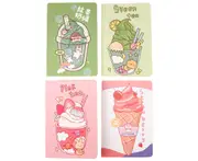 aerkesd 4Pcs A5 Notebooks Smooth to Write Cartoon Pattern Cover Portable Paper Mini Notepads for Students-8