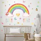 PVC Rainbow Wall Decals Multicolor Murals New Bedroom Decals Nursery Room