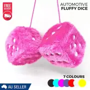 Fuzzy Plush Fluffy Dice Car Accessory
