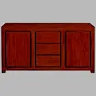 TANAKA SOLID MAHOGANY BUFFET SIDEBOARD CABINET 2 DOORS 3 DRAWERS MAHOGANY COLOUR