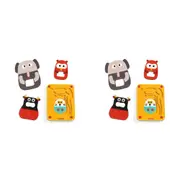 6pc Djeco Leo & Co Wooden Layer Animal Puzzle 10cm Kids/Children Toy 12m+